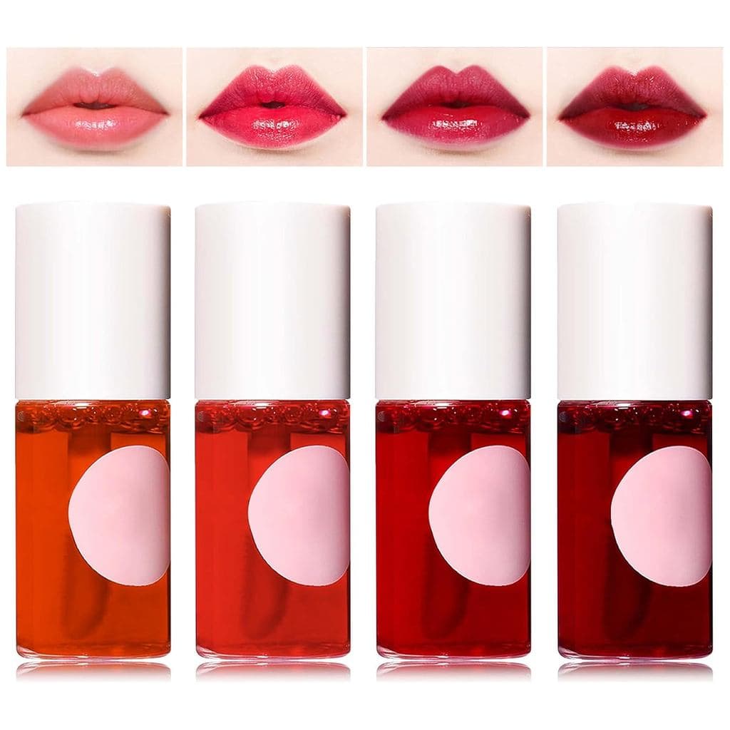 Conjunto de 4 Peças de Tintura Labial, Batom Líquido Mini de Longa Duração, Não Pegajoso, Leve, Tintura Matte Aveludada