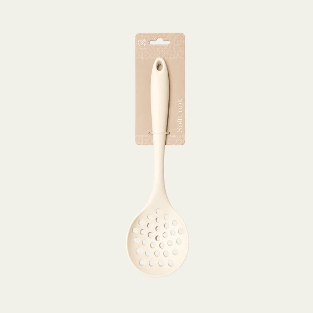Utensílio de Cozinha Escumadeira Silicone Creme - Doremi Casa e Decor