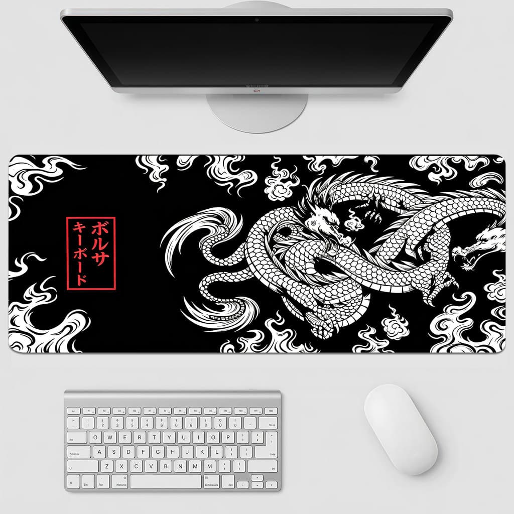 DRAGON 80 * 30cm Mouse Pad Grande MousePad Antiderrapante Longo 3mm Tapete De Mesa