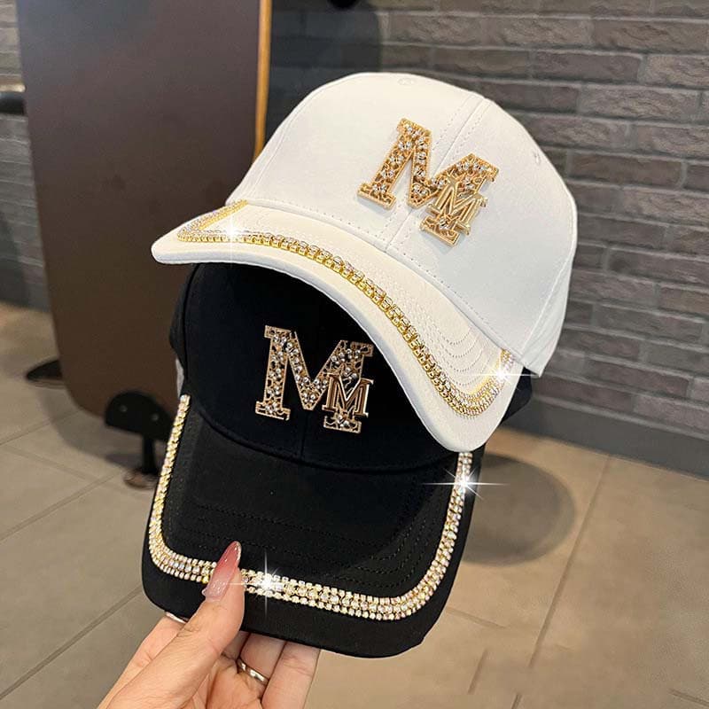 Boné de Beisebol Masculino Estiloso, Chapéu Feminino, Boné de Sol para Atividades ao Ar Livre, Boné Hip Hop com Strass W