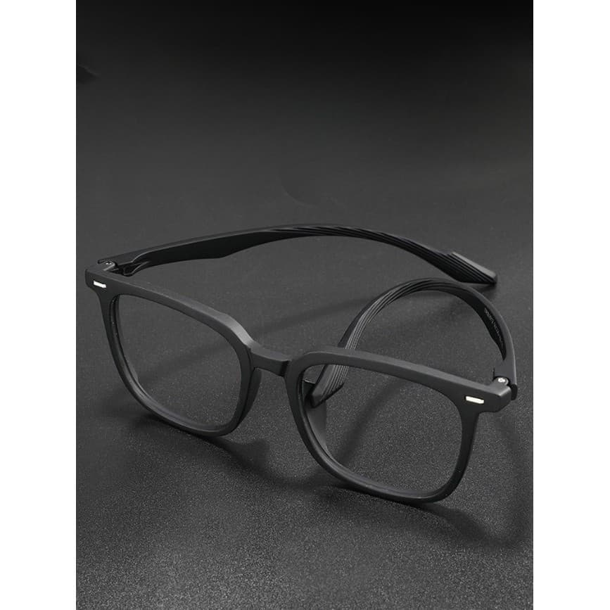 【-0 ° Para-400 Óculos De Superfície Plana anti-Reflexo De Alto Perfil Preto Riscado De Armação Grande Homens E Mulheres