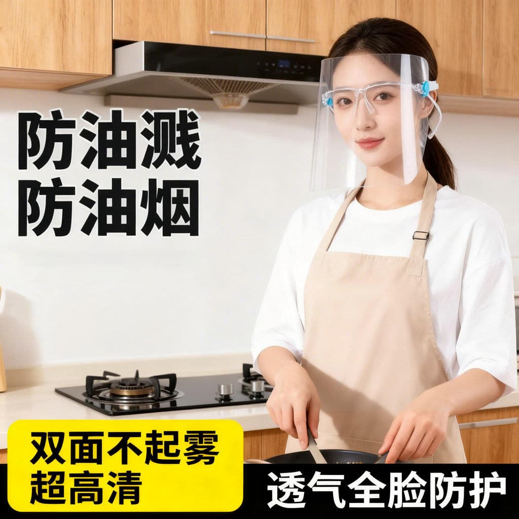 Anti-fumos cozinhar arroz cozinhar vegetal máscara de proteção facial cozinha cozinhar óleo respingo máscara protetora u