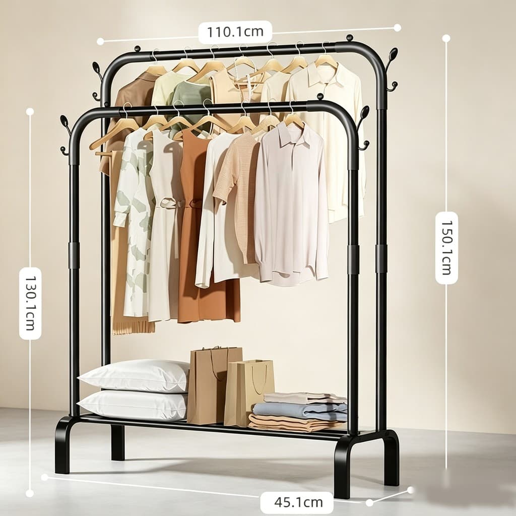Varal de roupas dobrável para dormitório estudantil varanda armazenamento simples resfriamento varal de roupas