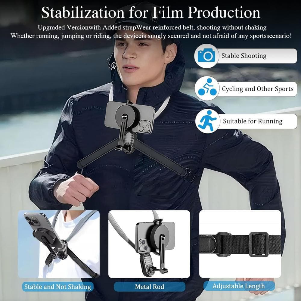 Suporte Magnético Universal À Prova D'água Para Telefone No Peito E Pescoço Gravação De Vlog POV Go Pro Celular Uso Em M