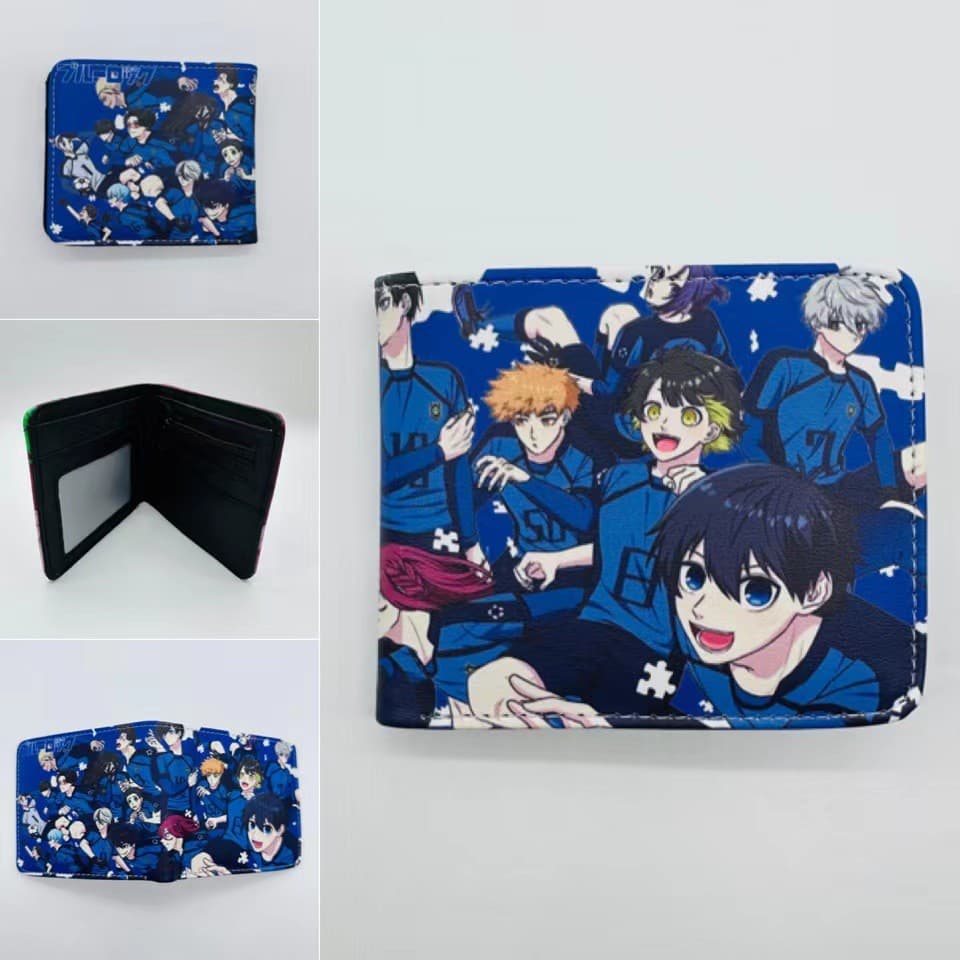 Carteira de PU com porta-moedas TM5R Carteira de prisão azul