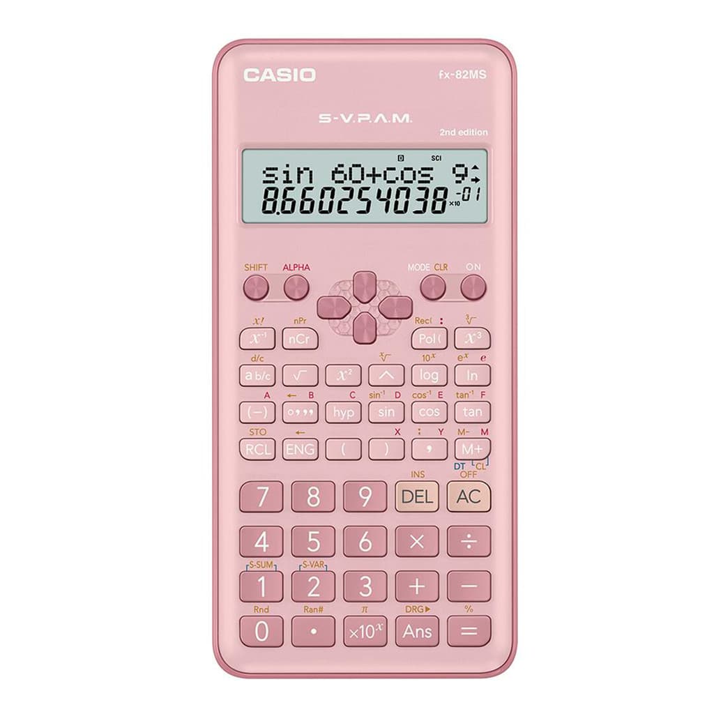 Calculadora Científica 240 Funções FX-82 MS Casio Pink
