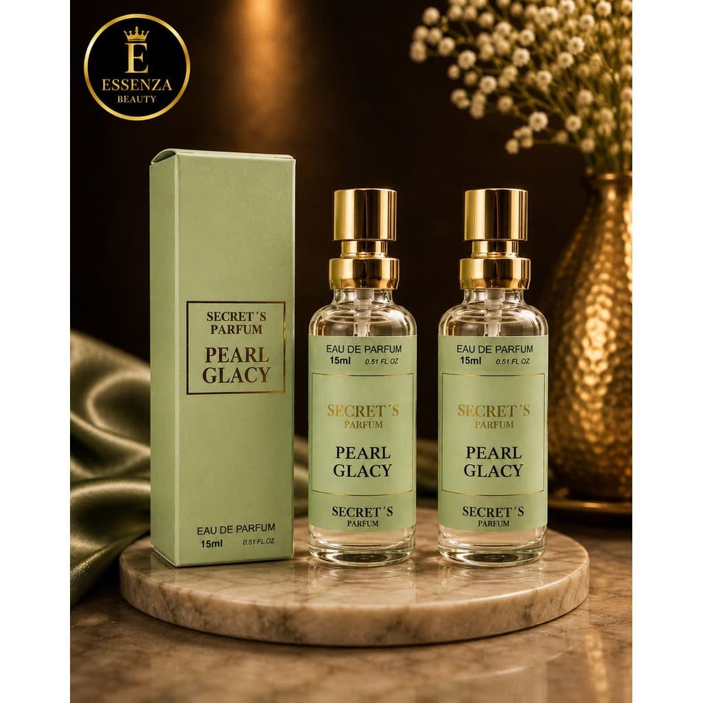 Perfume Árabe Pearl Glacy Secret’s Parfum 15ml – Alta Fixação, Longa Duração e Fragrância Exclusiva