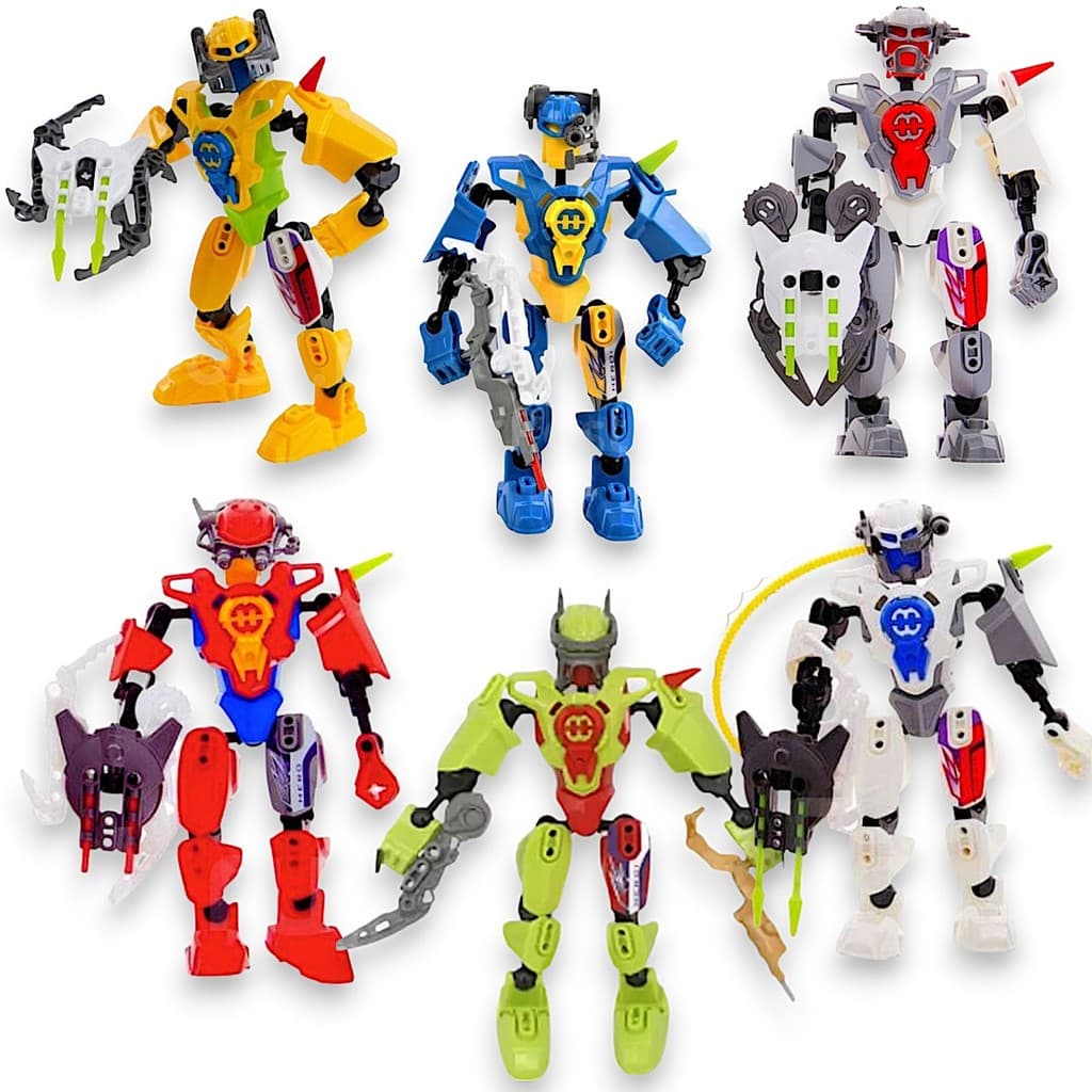 Kit 6 Robôs Hero Super Monta Desmonta Brinquedo Infantil - Coleção Completa