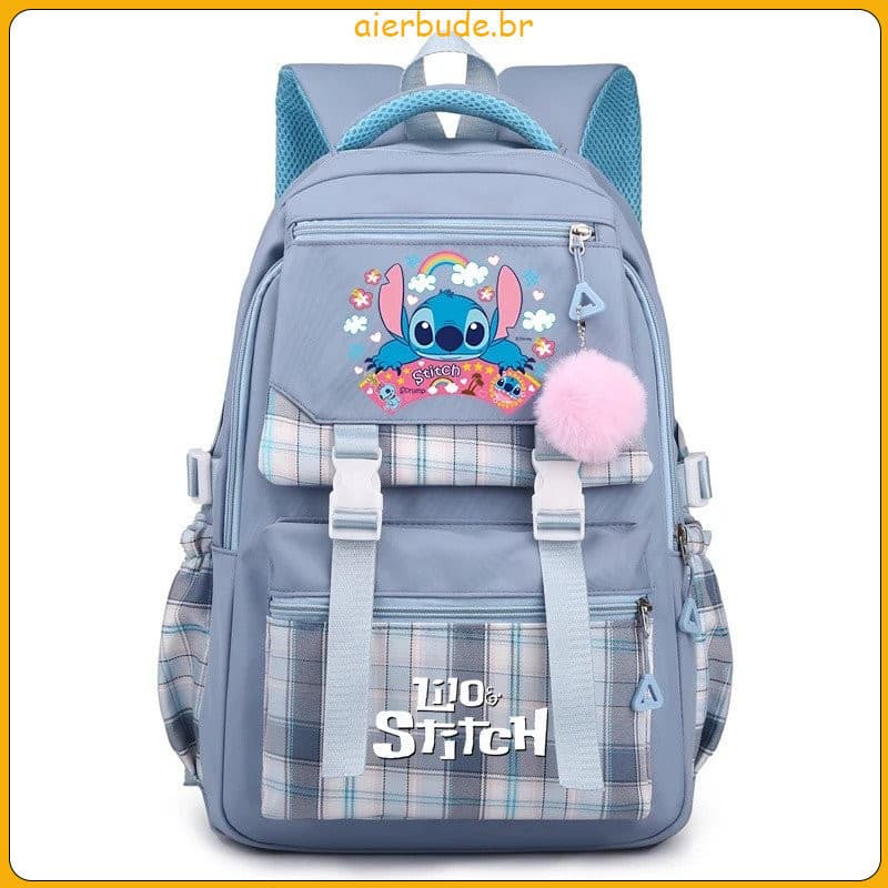 Mochila Disney Lilo & Stitch para Meninas, Mochila Escolar para Estudantes, Mochila de Viagem para Adolescentes, Mochila