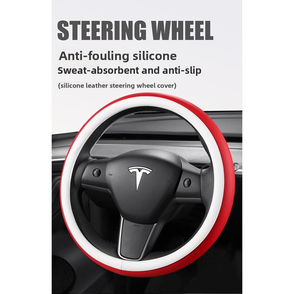 Adequado para Tesla Model3/Y Napa capa de volante de couro novo estilo resistente ao desgaste Anti-incrustante couro esp