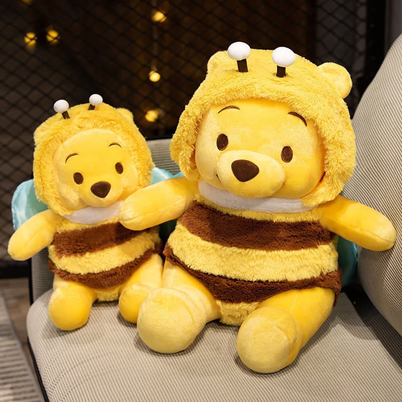 Urso de Pelúcia Winnie the Pooh Cosplay de 25-50cm, Brinquedo de Pelúcia de Desenho Animado, Presente para Meninas ZXRW