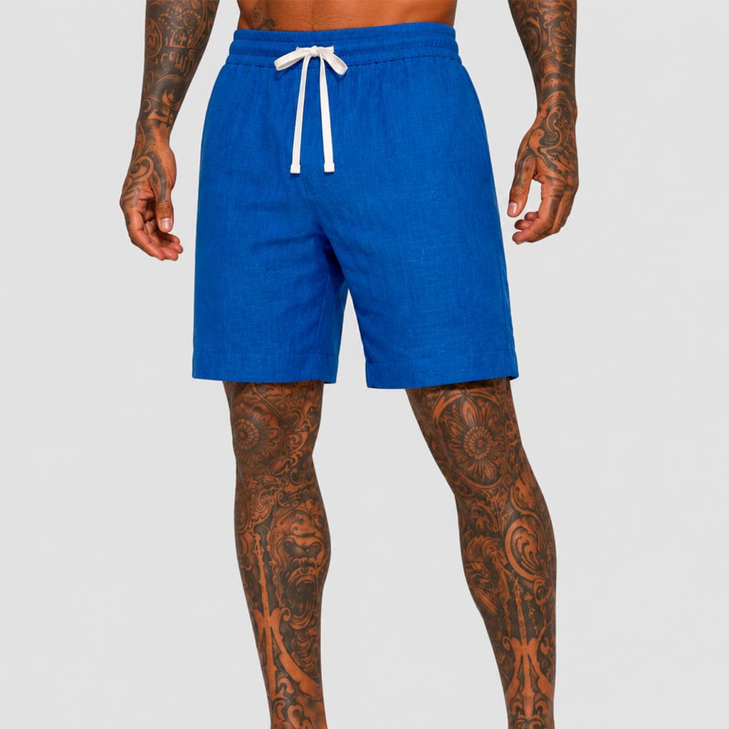 Short Masculino Linho Bermuda Curta Social Elegante