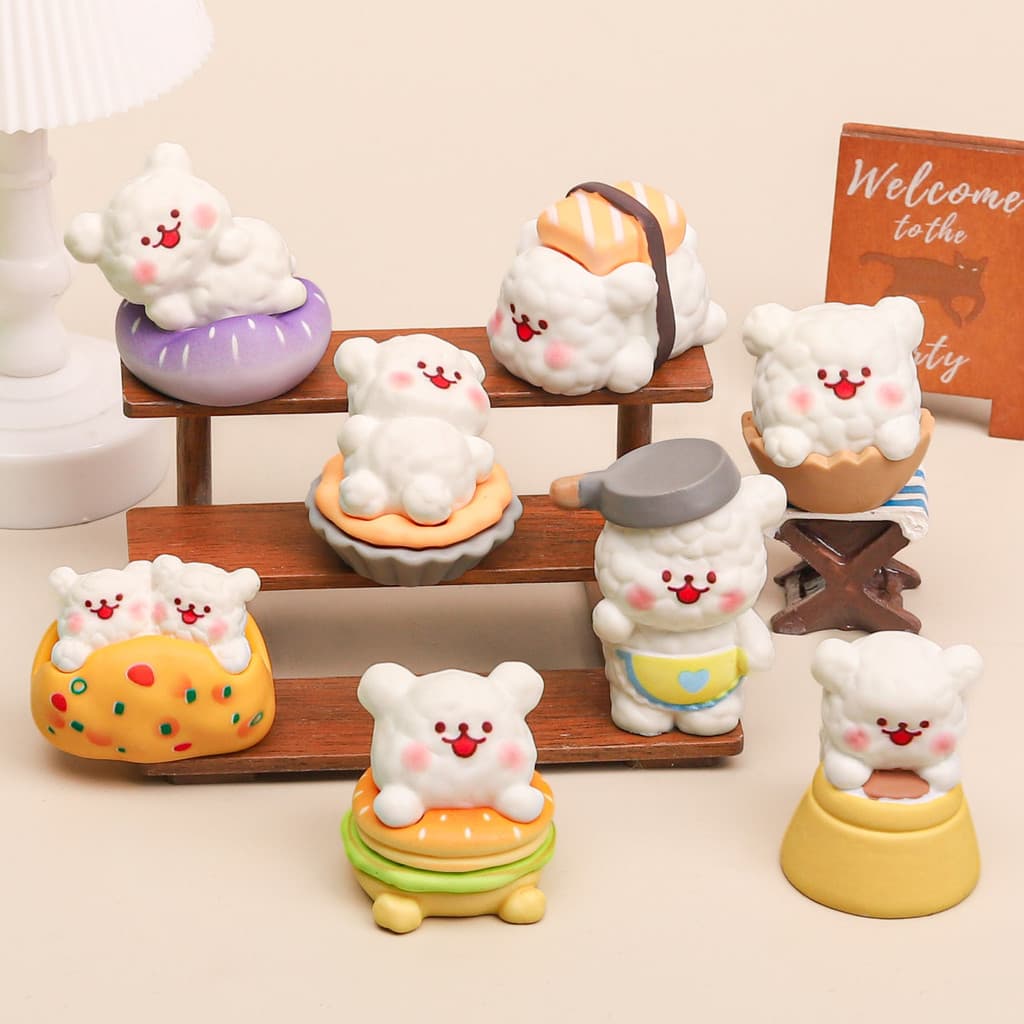 Linha filhote de cachorro comida notas decoração de mesa quarto menina influenciador presente Popular Jingdezhen cerâmic