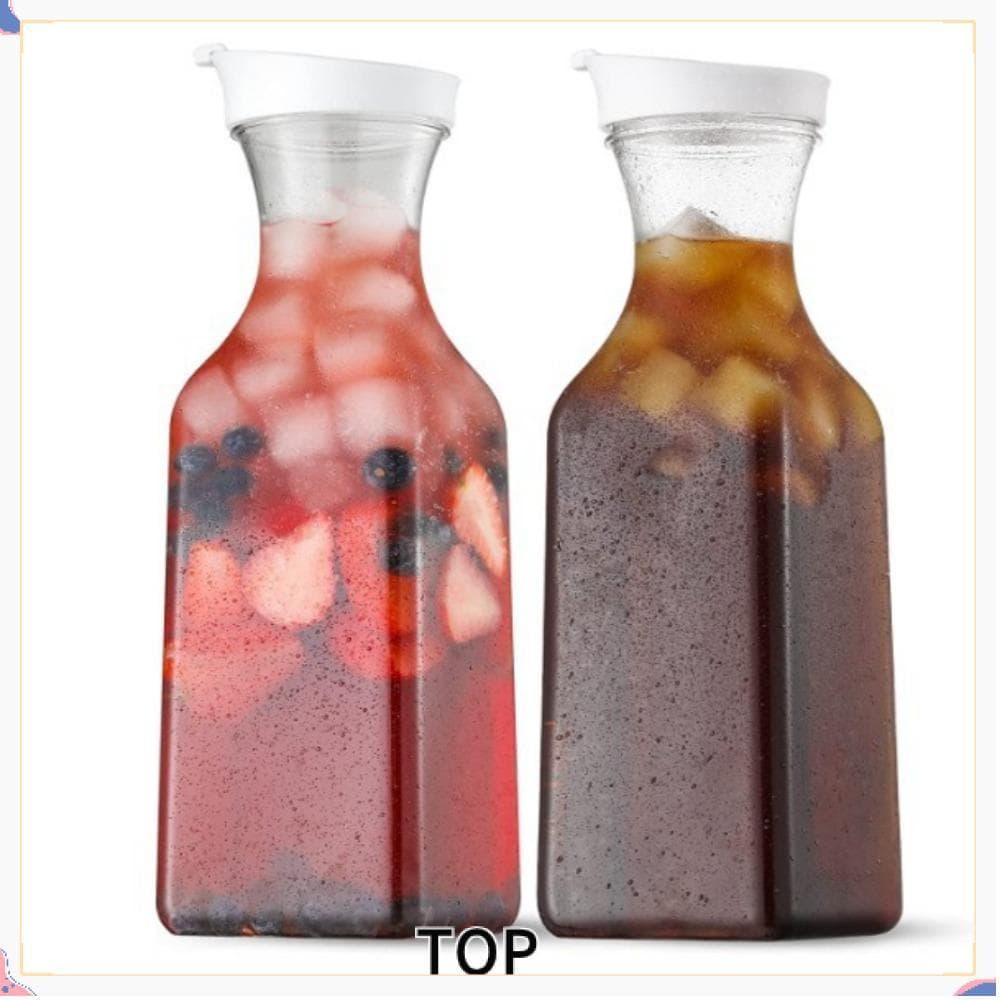 Jarra De Suco TOPABC , Jarras Quadradas Para Bebidas De 32 Onças E 1000 Ml , Com Tampa Grande Garrafa De Água Fria