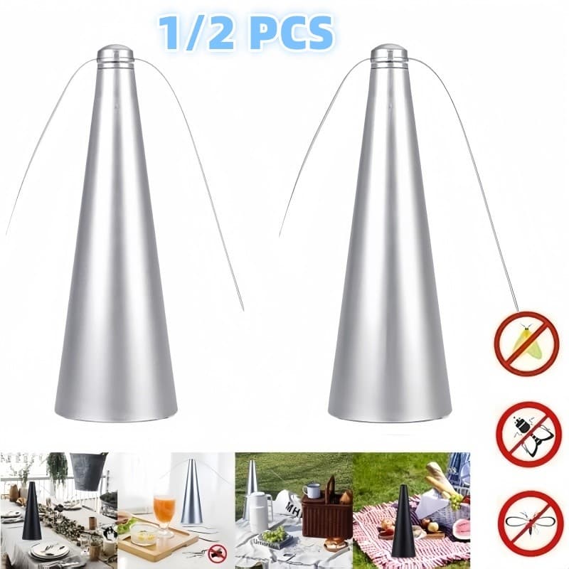 Kit 1/2 Ventilador Repelente de Moscas Insetos para Mesa a Pilha Espanta Insetos