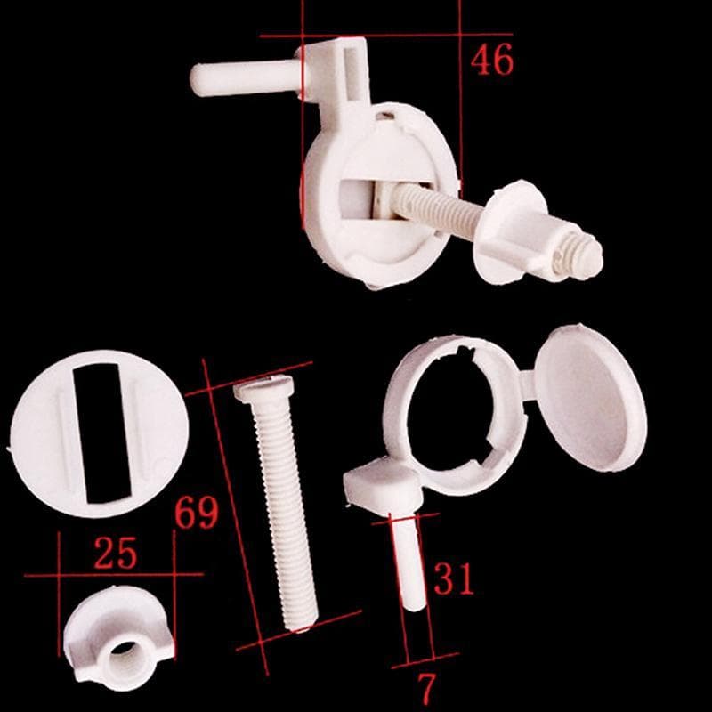 SHBR 1 Conjunto/2 Unidades De Parafusos De Plástico Para Assento De Vaso Sanitário , Ferramentas De Reparo De Dobradiças
