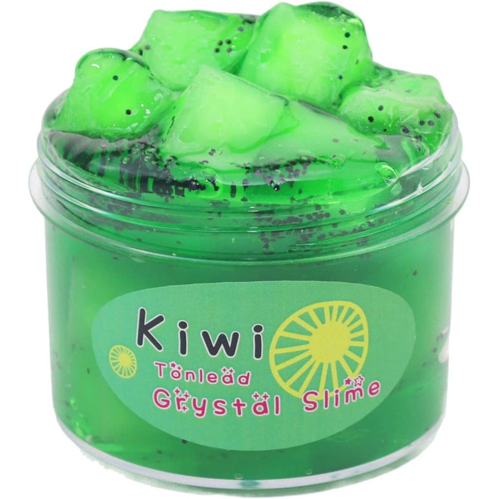 Kit de Slime de Frutas com Charms, 1 Pacote de 70ml, Slime Verde Macio e Elástico, Brinquedo Sensorial para Alívio do Es