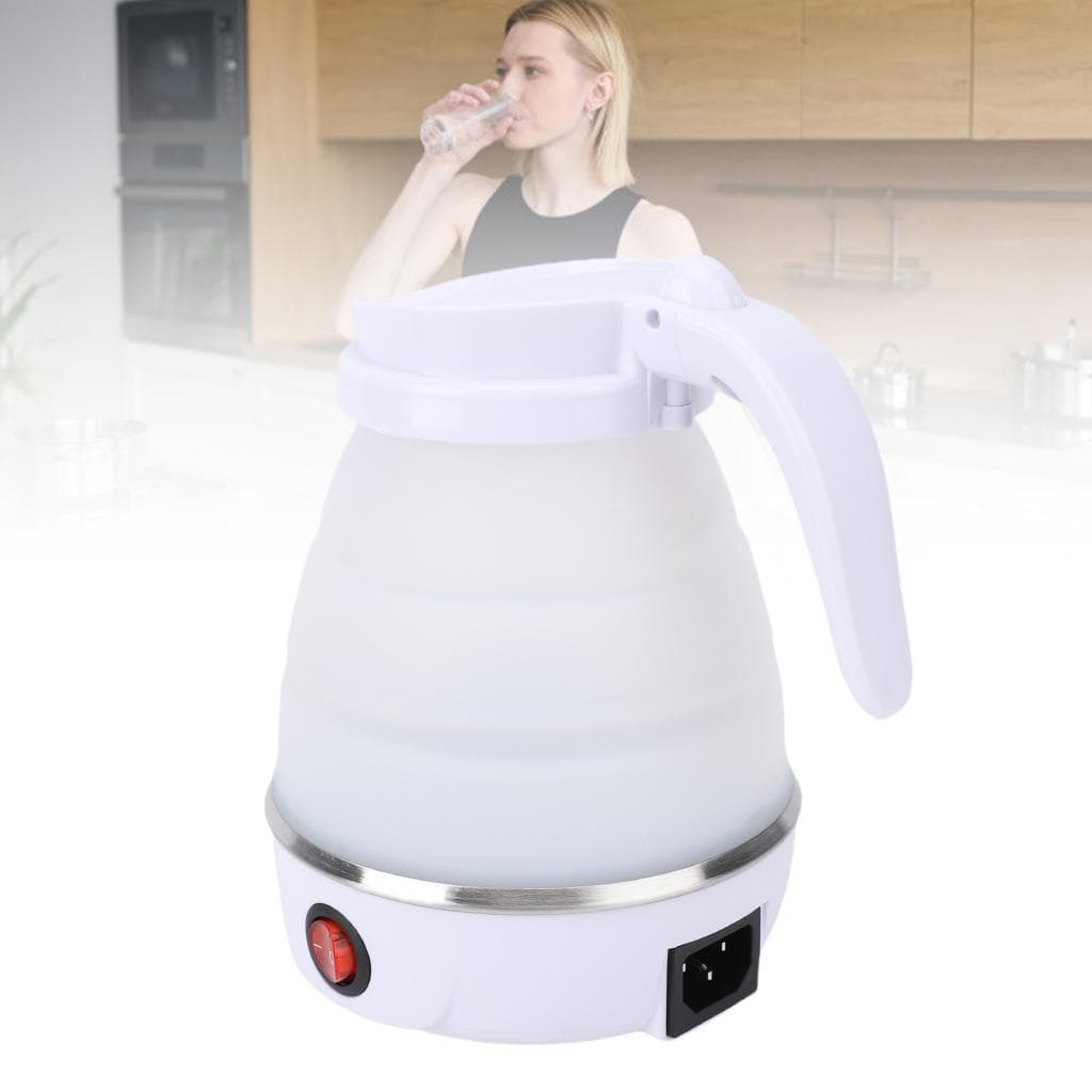 SENECESLI Chaleira Elétrica De Viagem Dobrável Portátil 600ml Pequena Caldeira De Água Quente De Silicone Para Café Chá