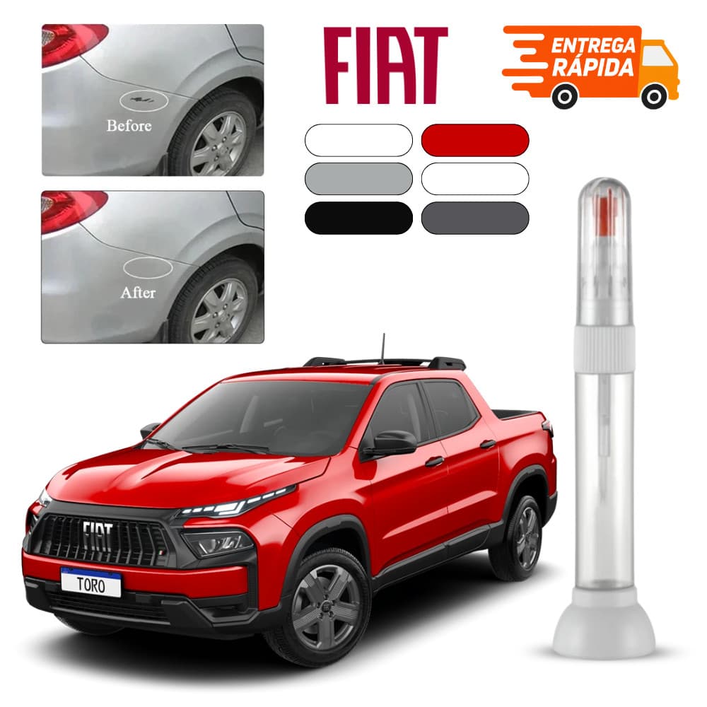 Fiat Toro Caneta Retoque Automotiva Pintura Reparo Tira Risco Arranhão