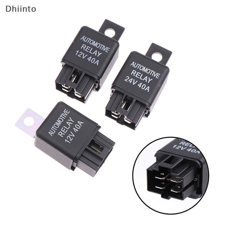 [Dhiint] 1 Peça Relé De Carro 12V 24V 40A 40 AMP Automotivo Van Barco Bicicleta 4 Pinos SPST Alarme Peças De Reposição A