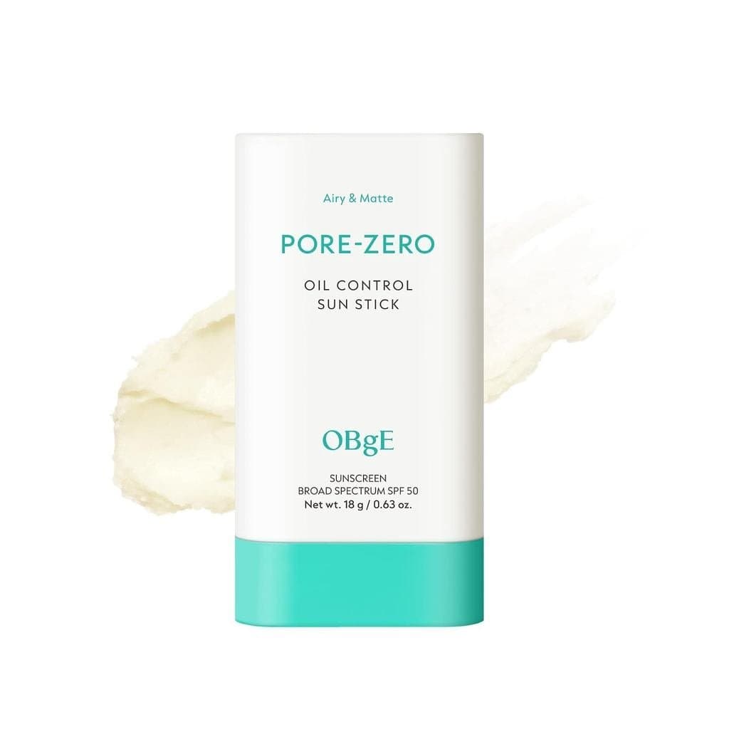 OBgE Pore Zero Oil Control Sunstick SPF 50 de Amplo Espectro, 0,63 oz |   Leve, não pegajoso, sem resíduos brancos, acab