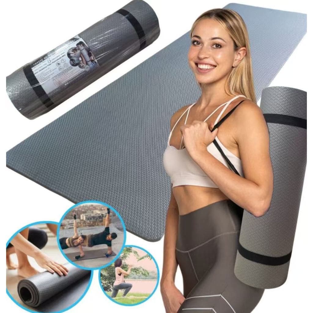 Colchonete de Yoga Antiderrapante para Pilates, Ginástica, Alongamento e Academia--F4258