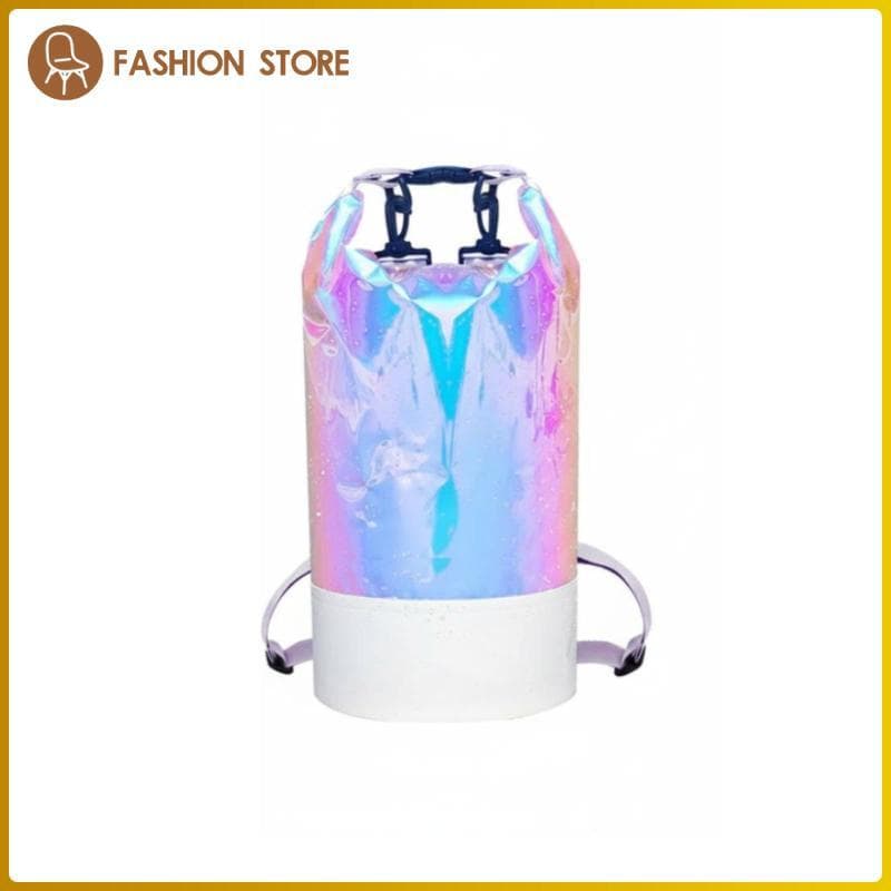 [Wishshopeelq] Material De PVC Resistente Iridescente À Prova D'água Bolsa Multifuncional Em Rolo