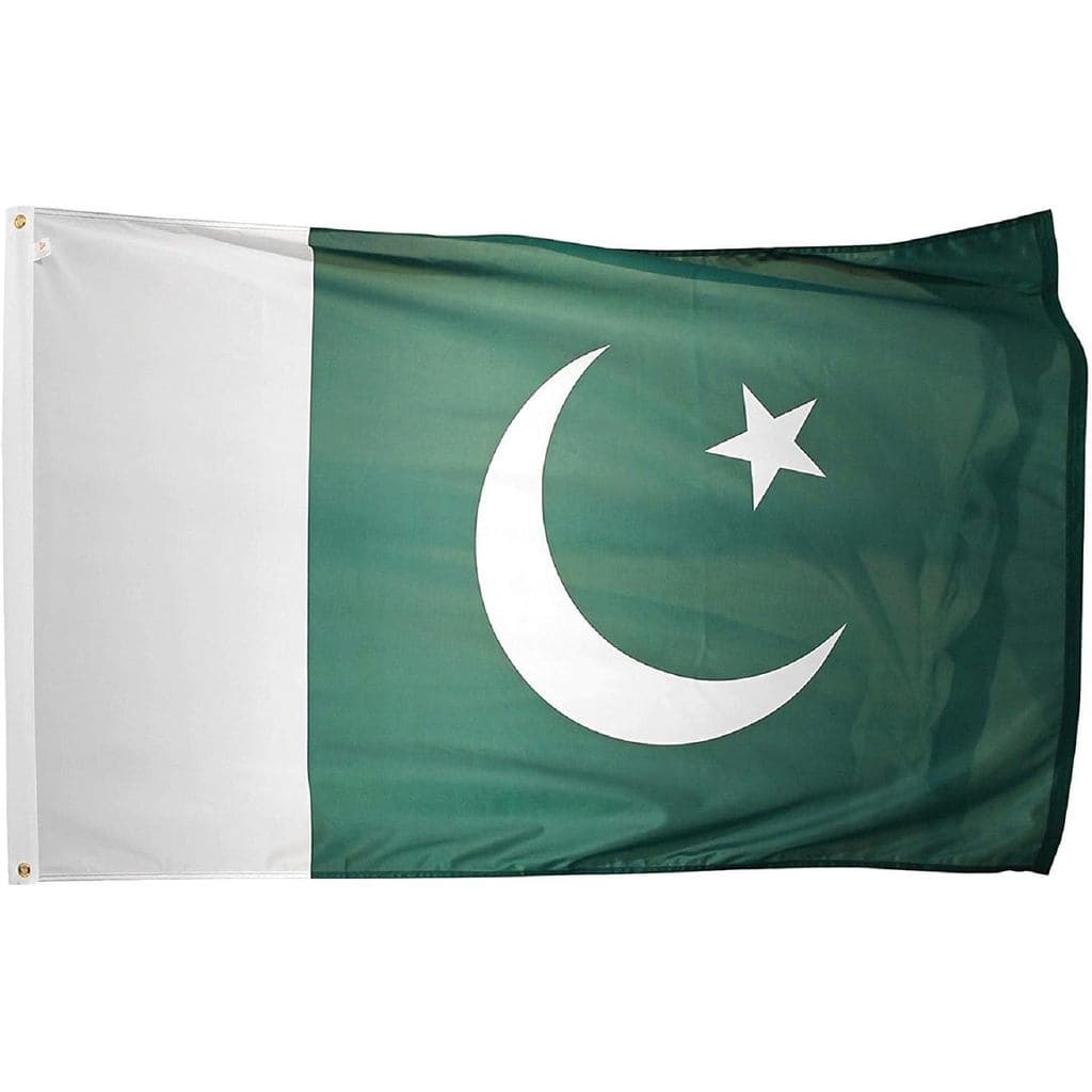Bandeira do Paquistão DANF 3x5 pés, Bandeira Nacional PAQUISTANESA |   Resistente ao desbotamento, ilhós de latão, cabeç