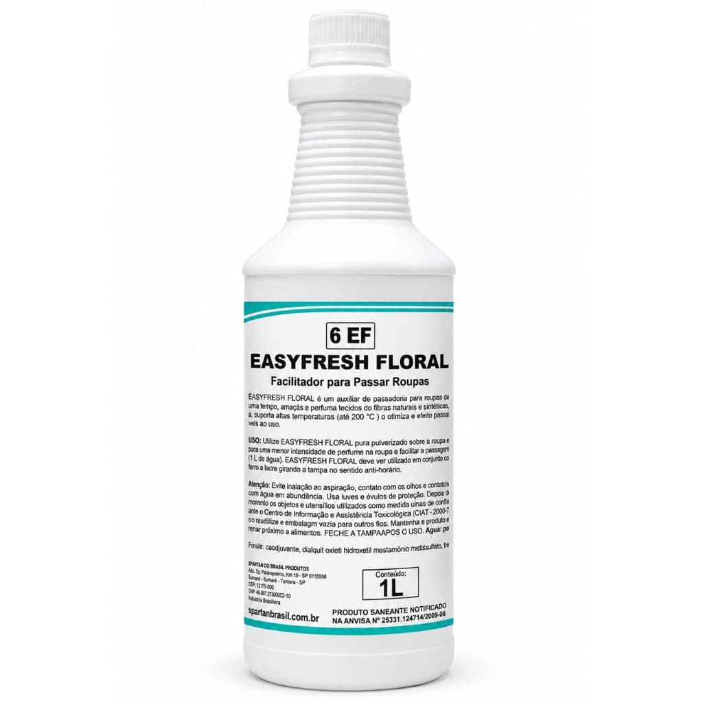 Easy Fresh Floral 1L Facilitador Para Passar Roupas Concentrado Spartan Perfuma Desamassa Lavanderia