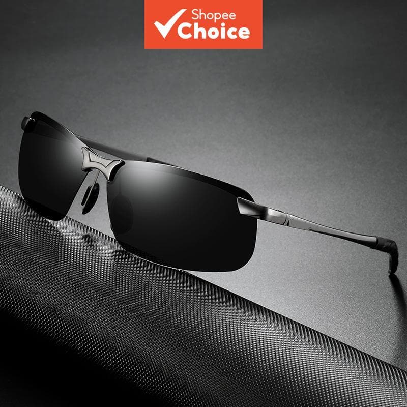 Óculos De Sol De Metal Polarizados Esportivos Masculinos Uv400 Antirreflexo Para Dirigir Pescar