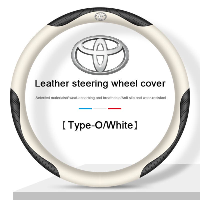 Capa de Volante Ultra-Fina em Couro para Carro com Antiderrapante e Absorção de Suor, Adequada para Toyota Vios, Altis,