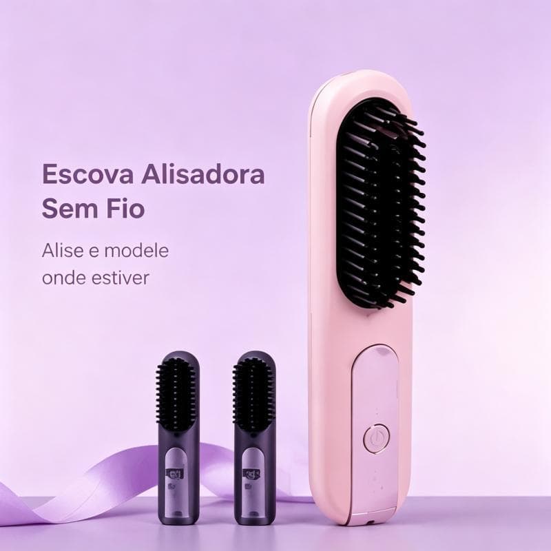 Nova chapinha de cabelo sem fio, com visor digital, recarregável, mini chapinha portátil para viagens, dois em um: alisa