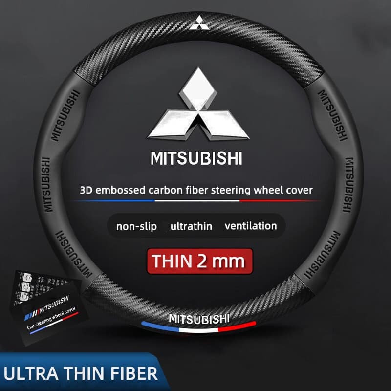 Capa de volante de couro Mitsubishi para ASX, Triton, Pajero Sport, Outlander, Attrage, Mirage, Xpander, Lancer, capa de
