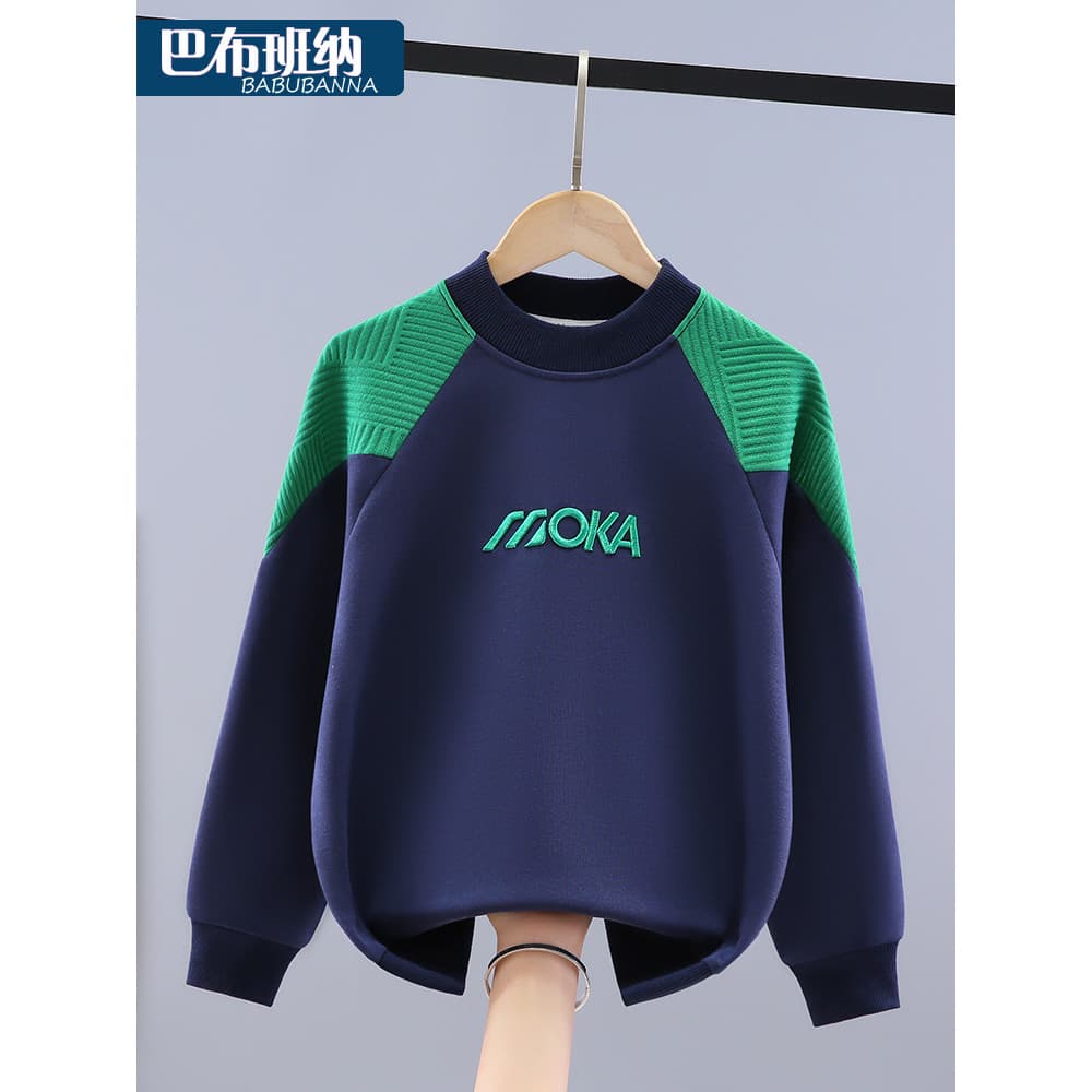 Moletom infantil meninos 2026 novo estilo roupas de outono meninos topos primavera outono estilo médio grande crianças b