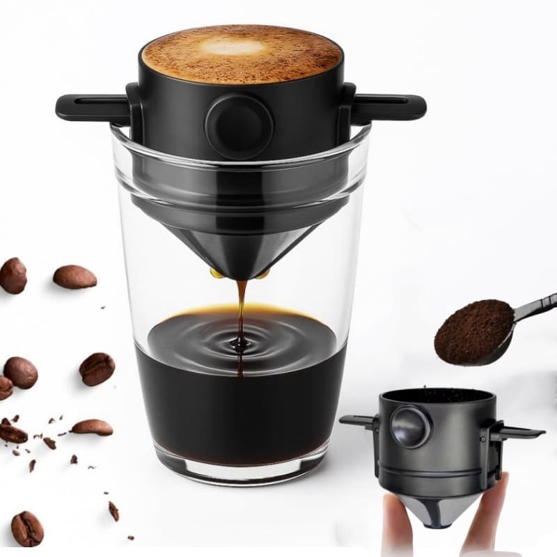 Filtro de Café Portátil Dobrável Reutilizável Suporte para Café Coado Gotejador Funil
