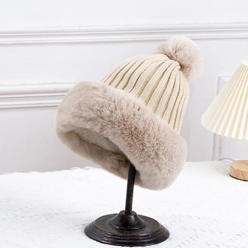 Boné De Princesa De Inverno Com Bola Para Mulheres Chapéu De Esqui Ao Ar Livre Quente Proteção De Ouvido Gorros De Malha