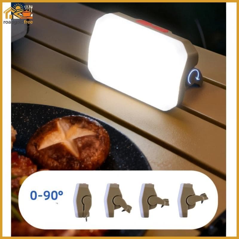 Lanterna De Acampamento LED De 2 Vias De Alto Brilho 1200mAh Recarregável Para Caminhadas Ao Ar Livre Luz Atmosférica
