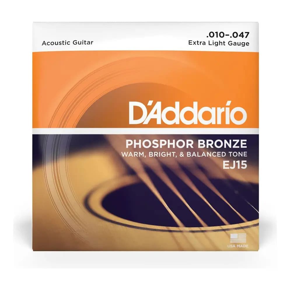 Encordoamento Violão Aço .010 D'addario Phosphor Bronze Ej15