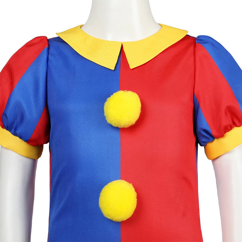 Fantasia de circo Nado Magic Number Panny Macacão infantil Pomn Clown D067-KID Fantasia de Performance de palco infantil