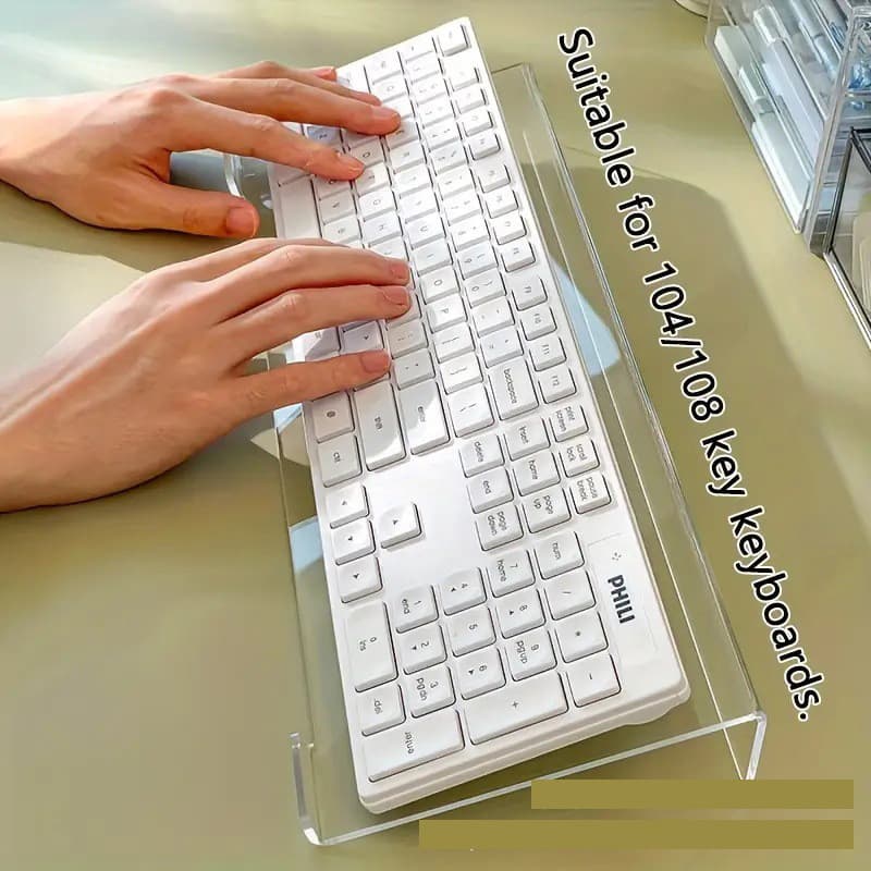 Suporte de exibição de teclado acrílico suporte em forma de Z 78 teclas/108 teclas Cross-Border transparente suporte de