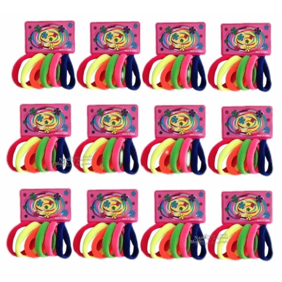Kit Com 72 Unidades Médio Xuxinha para cabelo de Meia e elástico para cabelo Scrunchie