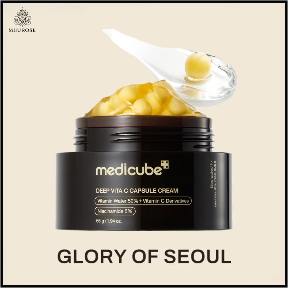 MIIUROSE MEDICUBE Creme em Cápsulas Deep Vita C 55ml Ilumina o Tom da Pele, Reduz Manchas, Hidrata, Repara Pele Sensível