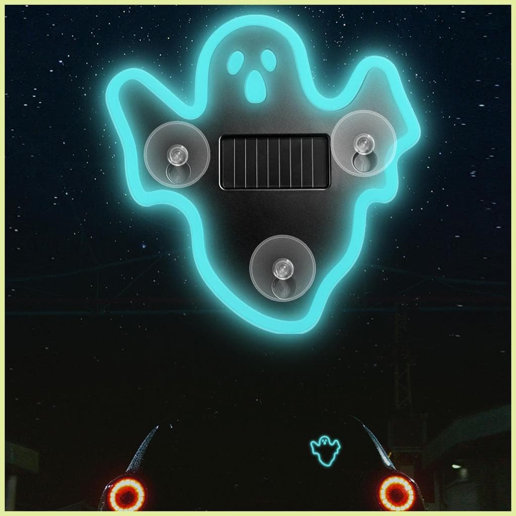 Ventosa De Luz LED Movida A Energia Solar Para Carro , Lâmpada Ambiente Fantasma De Halloween , Luzes De SUV , Caminhão