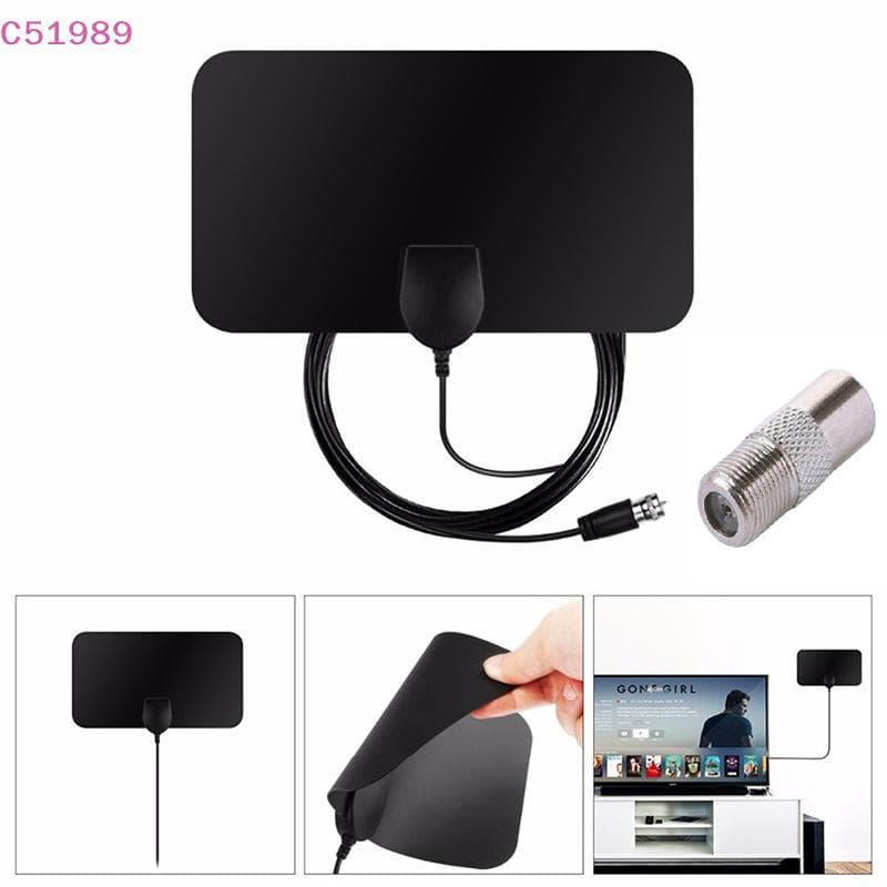[kaan] Antena De TV HDTV Plana HD Digital Interna Amplificada Com Alcance De 50 Milhas BR