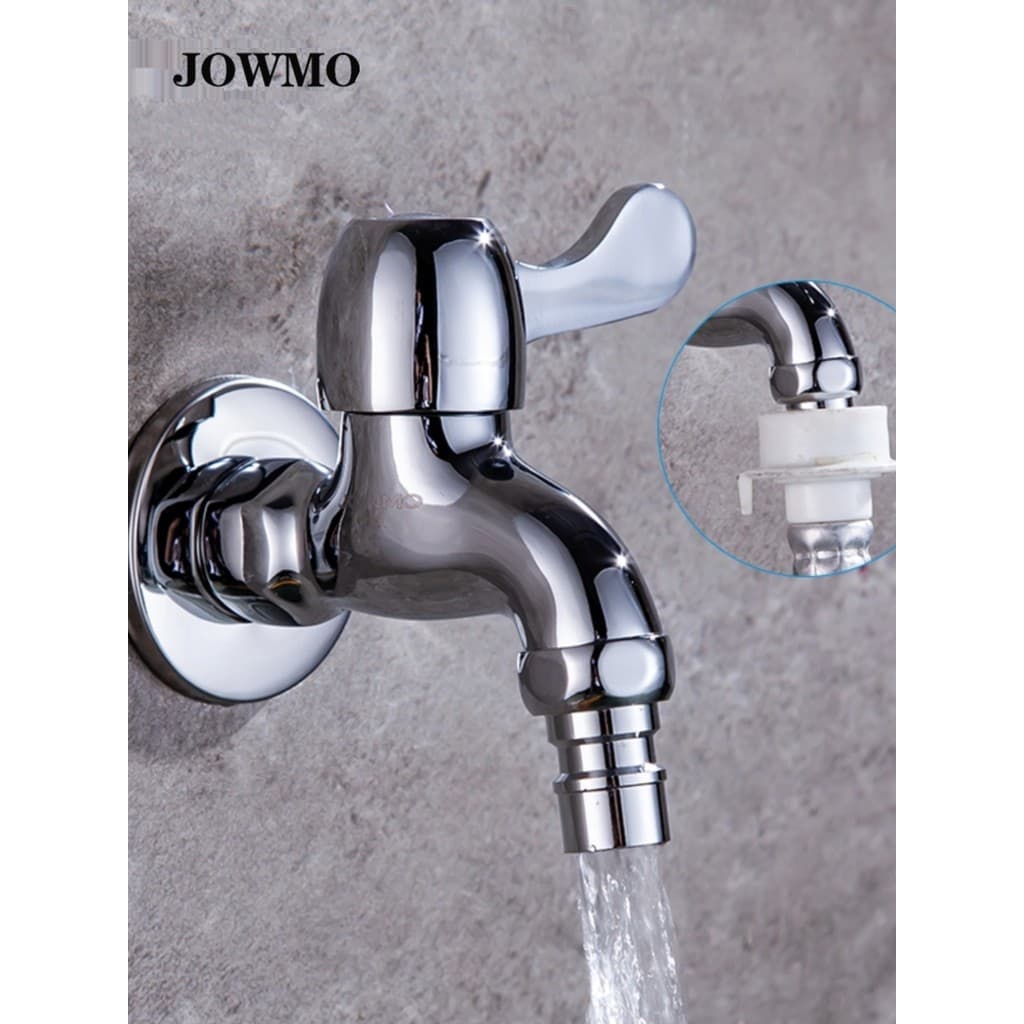 Todo o cobre 4 pontos máquina de lavar torneira Mop piscina torneira aberta rápida única água extra longa torneira extra