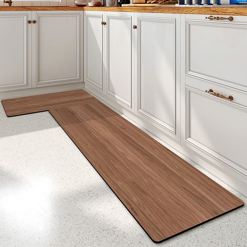 Tapete de cozinha de alta qualidade estilo Log Tapete antiderrapante absorvente