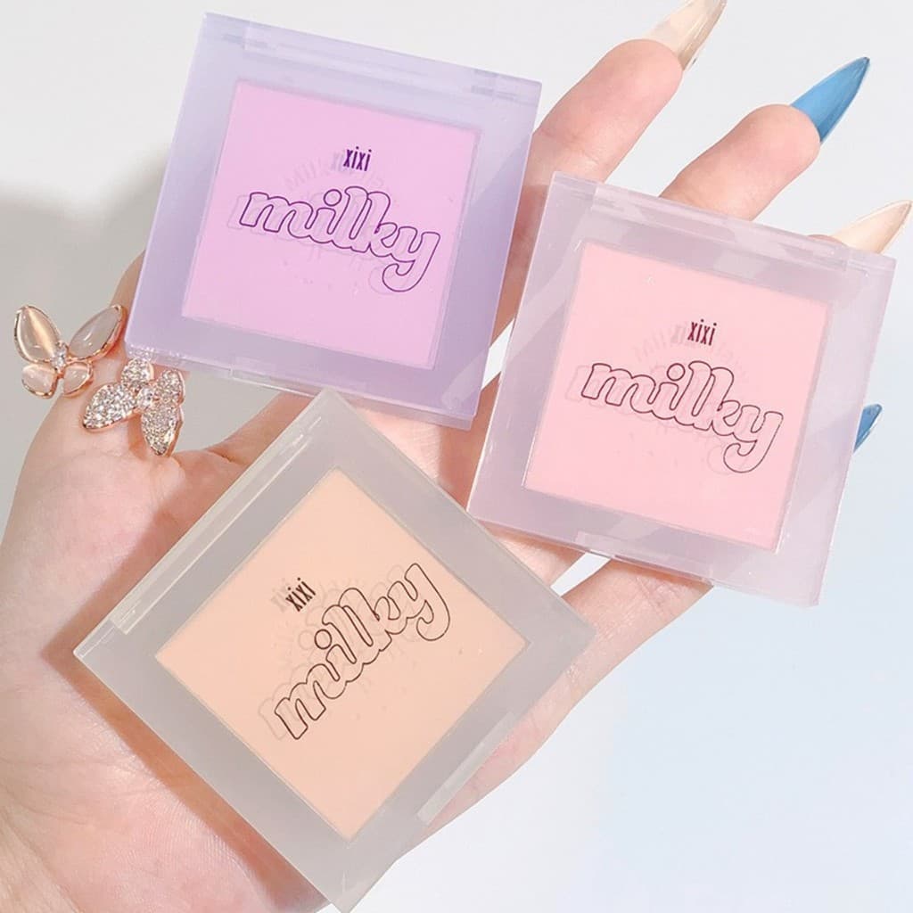 XIXI Milk Galaxy Soft Mist Blush Feminino Estudante Barato Blush Azul Blush Roxo Fosco Monocromático Pasta de Feijão Lei