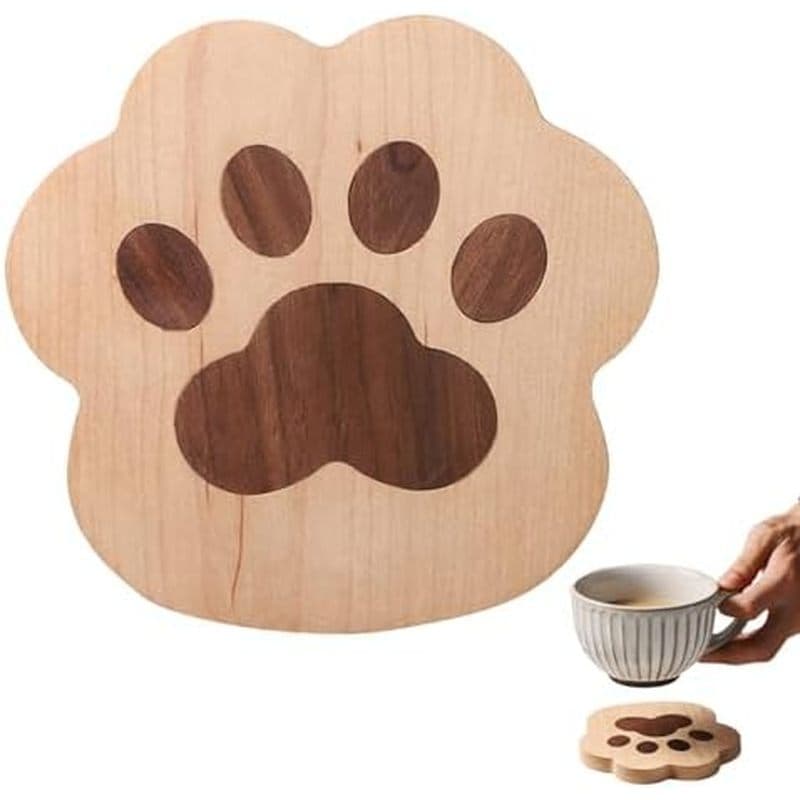 Porta-Copos De Madeira De Pata – Tapetes De Bebida De Nogueira Sólida De 4 " x Para Bebidas Quentes E Frias , Isolados E