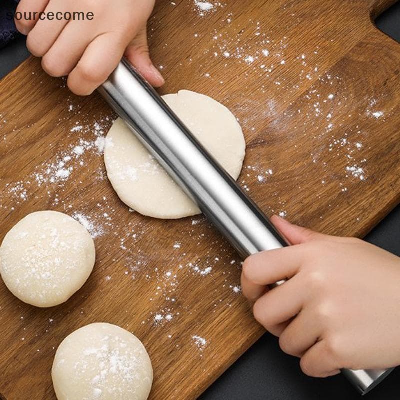 [sourcecome] Rolo De Massa Antiaderente De Aço Inoxidável Para Pizza , Biscoitos , Massas , Cozimento , Boutique