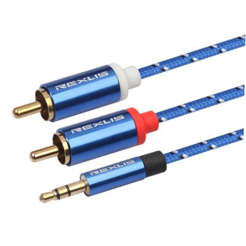 Jack Macho De 3.5 Mm Para 2 RCA Cabo De Áudio Fone De Ouvido Sp0
